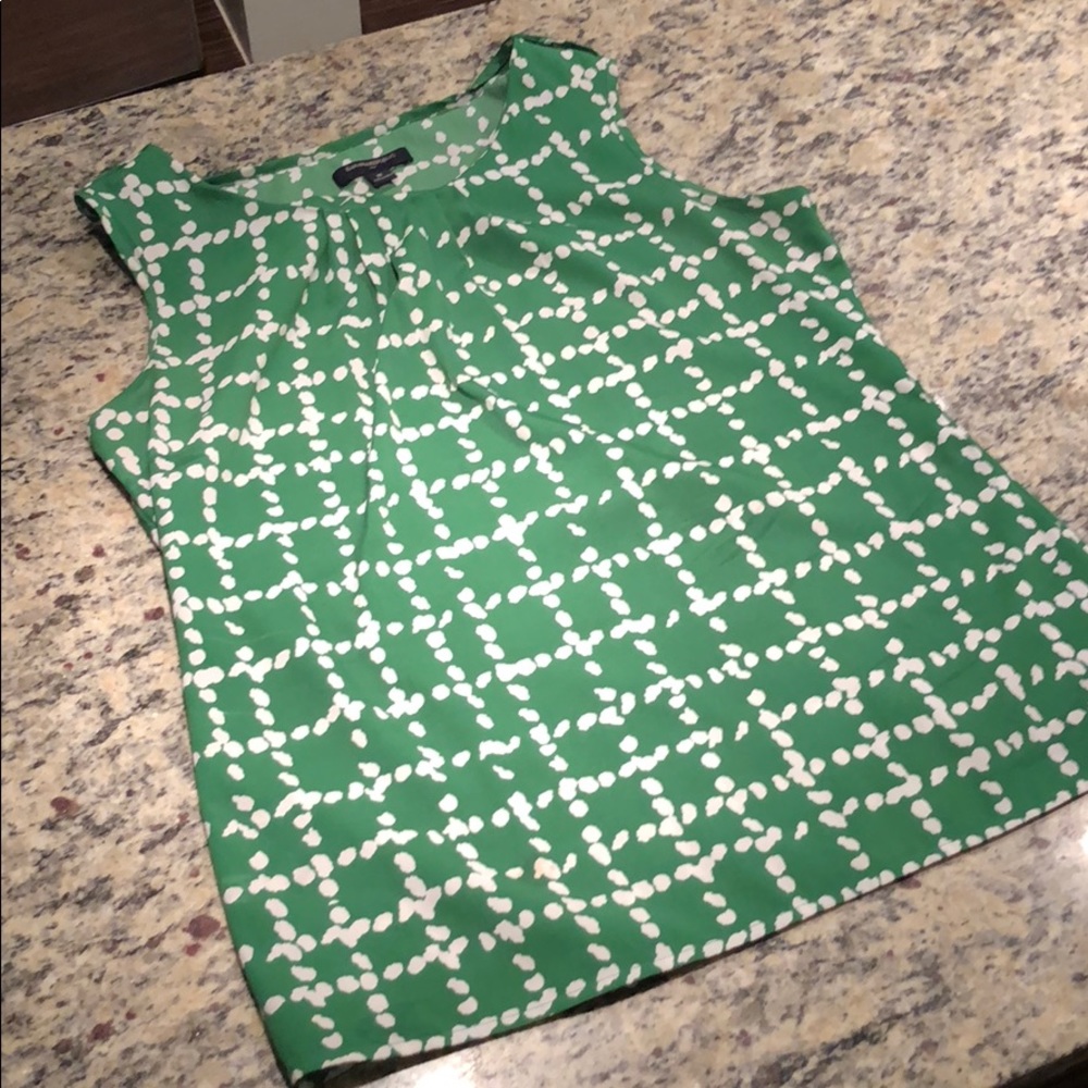 Green/ White Banana Republic Top